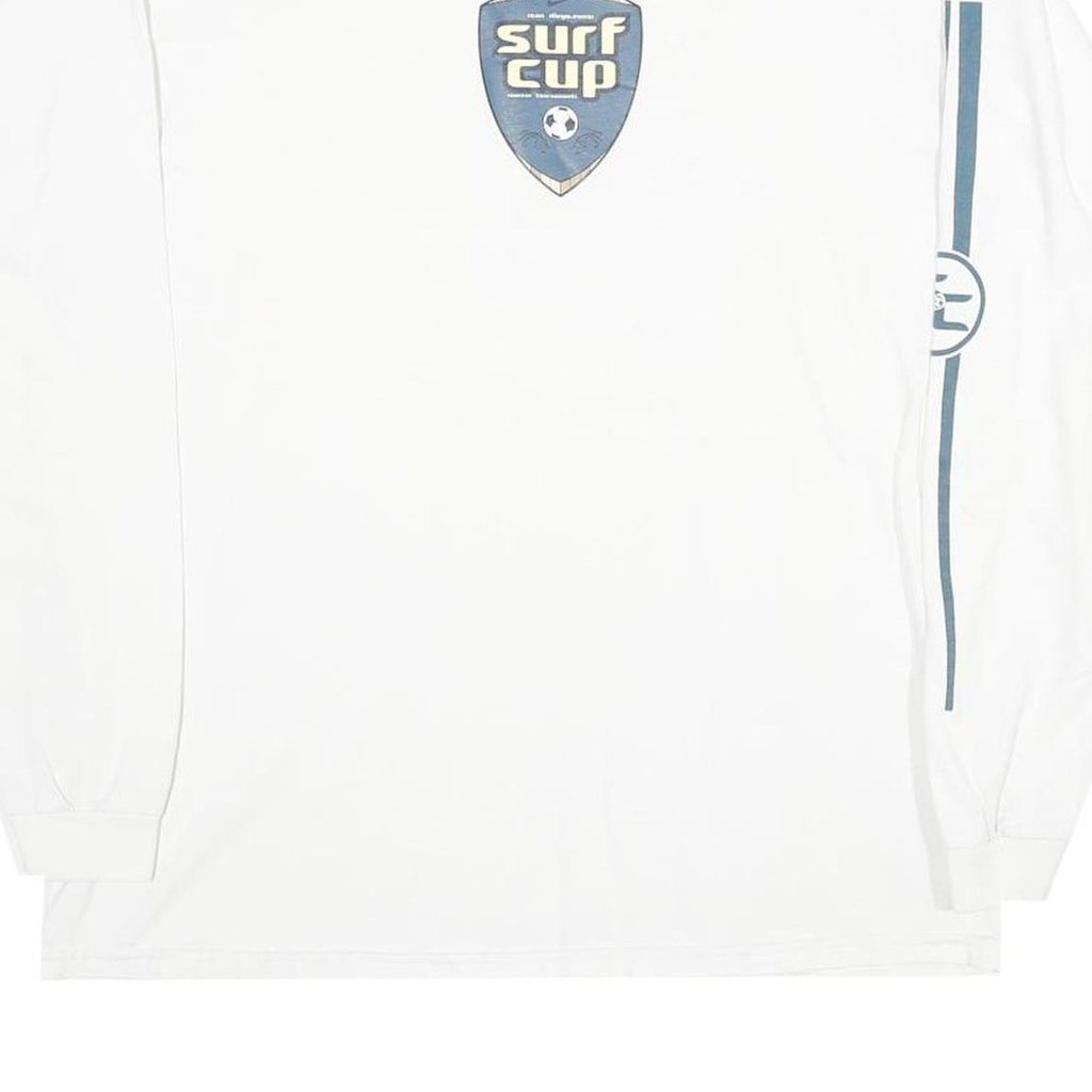NIKE Mens White Surf Cup Graphic Long Sleeve Crew Neck T-Shirt M