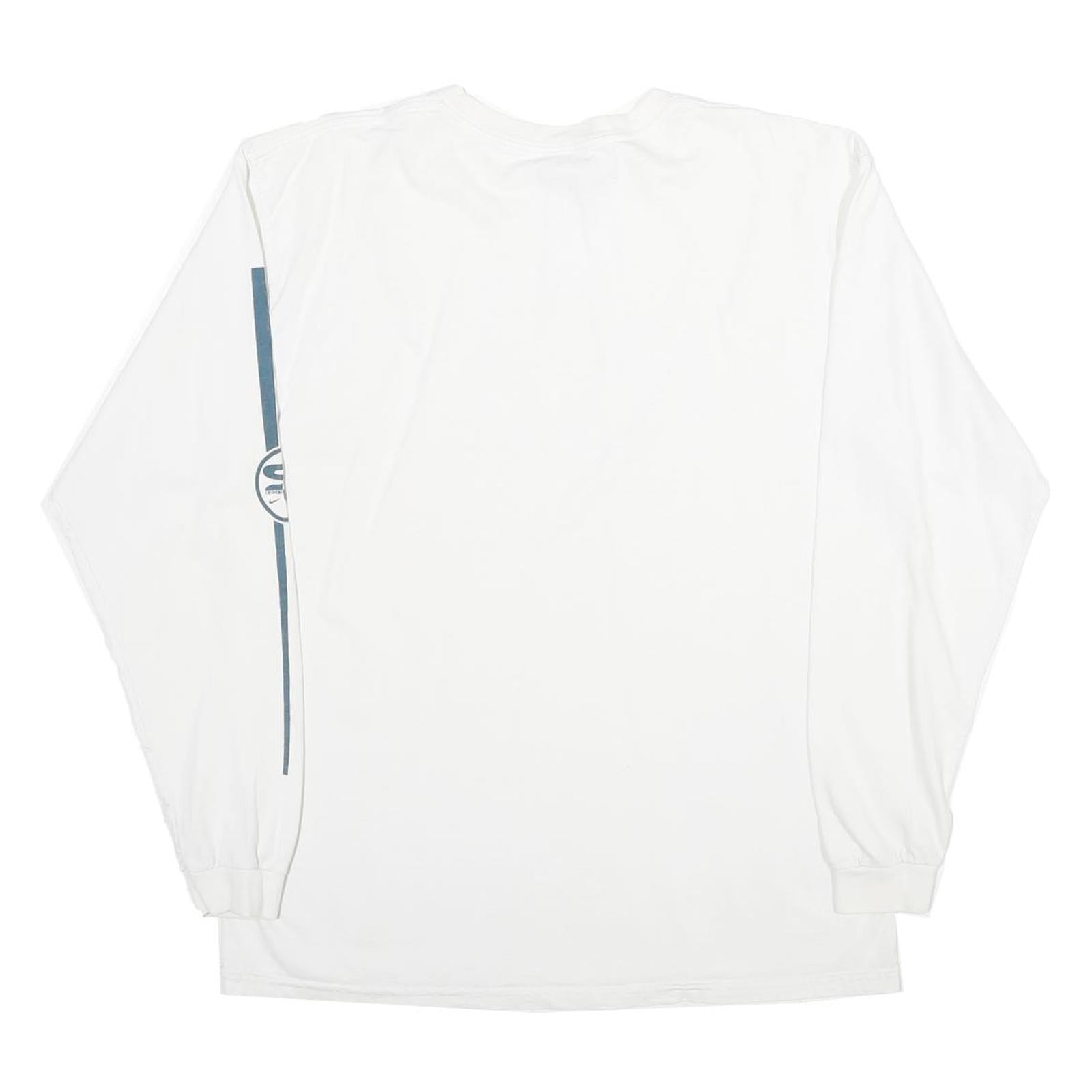 NIKE Mens White Surf Cup Graphic Long Sleeve Crew Neck T-Shirt M