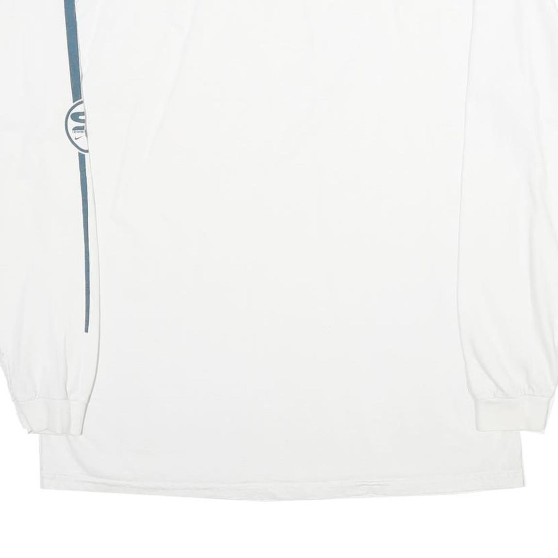 NIKE Mens White Surf Cup Graphic Long Sleeve Crew Neck T-Shirt M