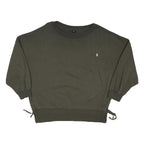 RIVER ISLAND Womens Green Crew Neck Sweatshirt L Relaxed Fit Cotton Blend