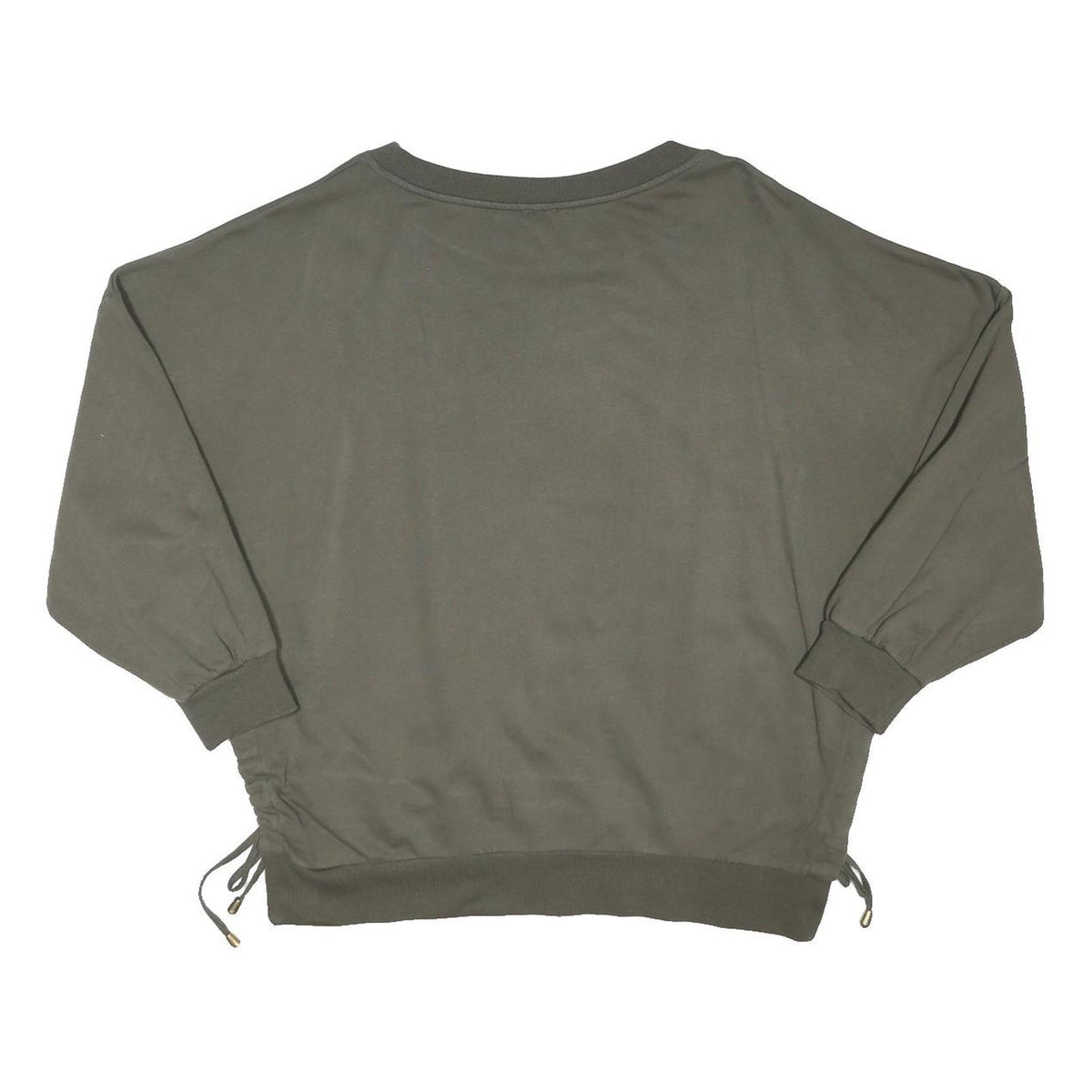 RIVER ISLAND Womens Green Crew Neck Sweatshirt L Relaxed Fit Cotton Blend