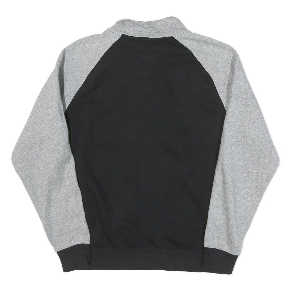 NIKE Mens Black & Grey White Colourblock Jacket M Cotton Blend Zip Casual