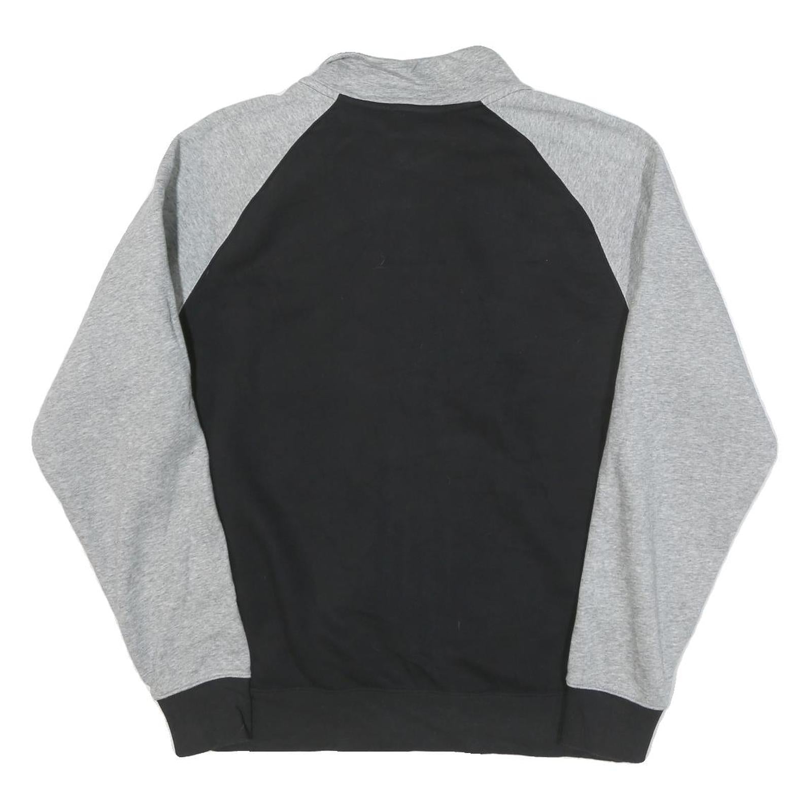 NIKE Mens Black & Grey White Colourblock Jacket M Cotton Blend Zip Casual