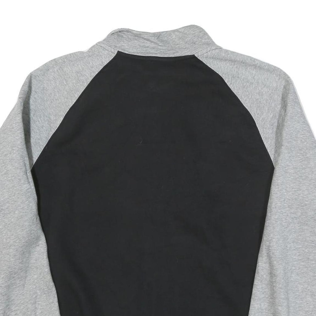 NIKE Mens Black & Grey White Colourblock Jacket M Cotton Blend Zip Casual