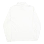 LANDS END Womens White Plain Cotton Blend Jumper Roll Neck Basic Knit S Soft