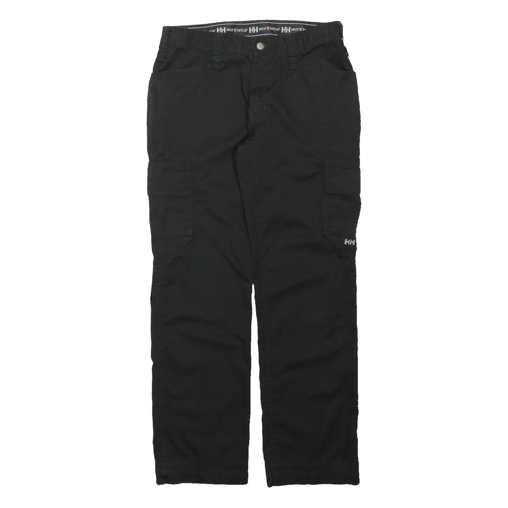 HELLY HANSEN Womens Black Regular Fit Cargo Trousers W30 L30 Workwear Practical