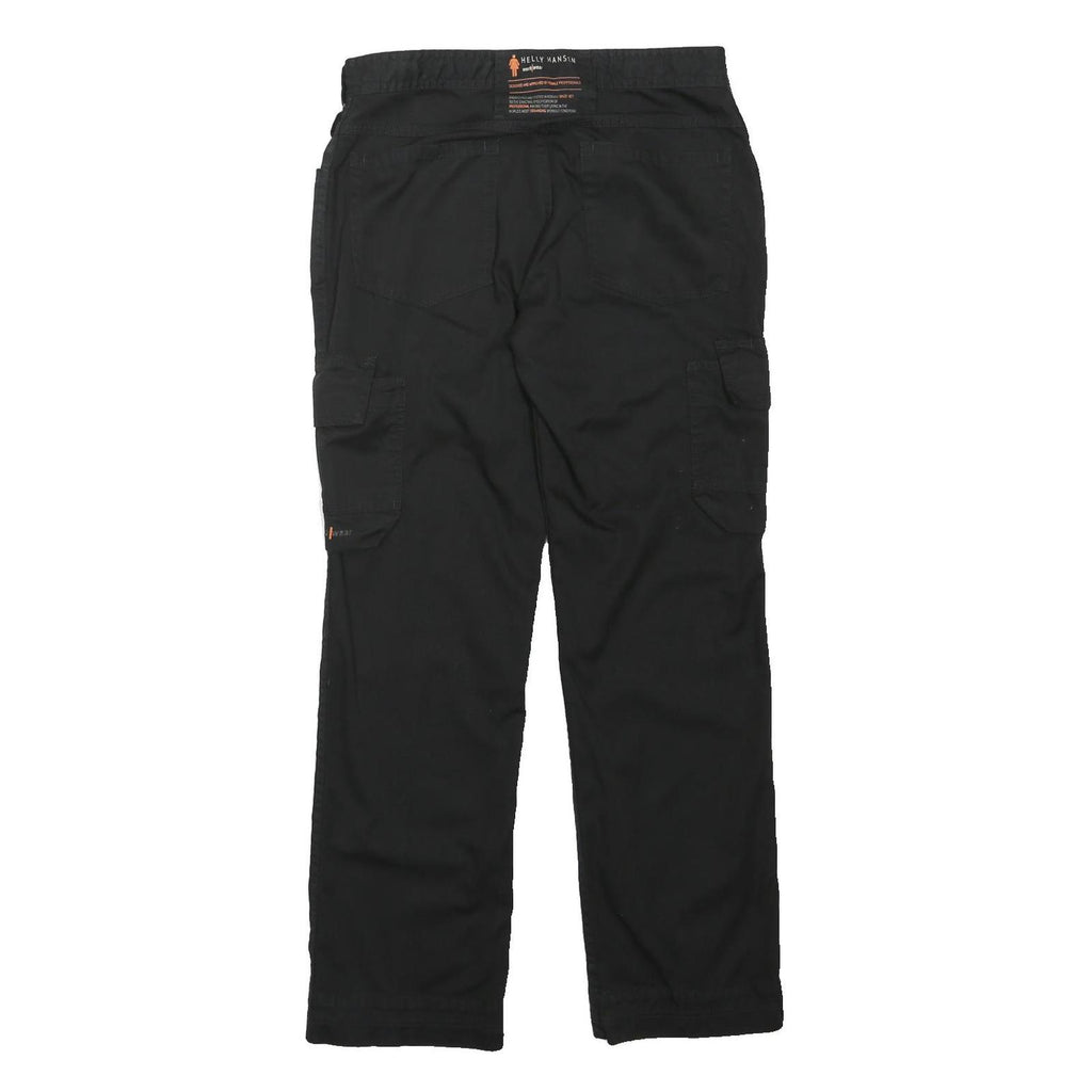 HELLY HANSEN Womens Black Regular Fit Cargo Trousers W30 L30 Workwear Practical