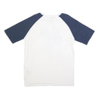 LEVI'S Mens White & Navy Graphic T-Shirt L Short Sleeve Crew Neck Classic Cotton