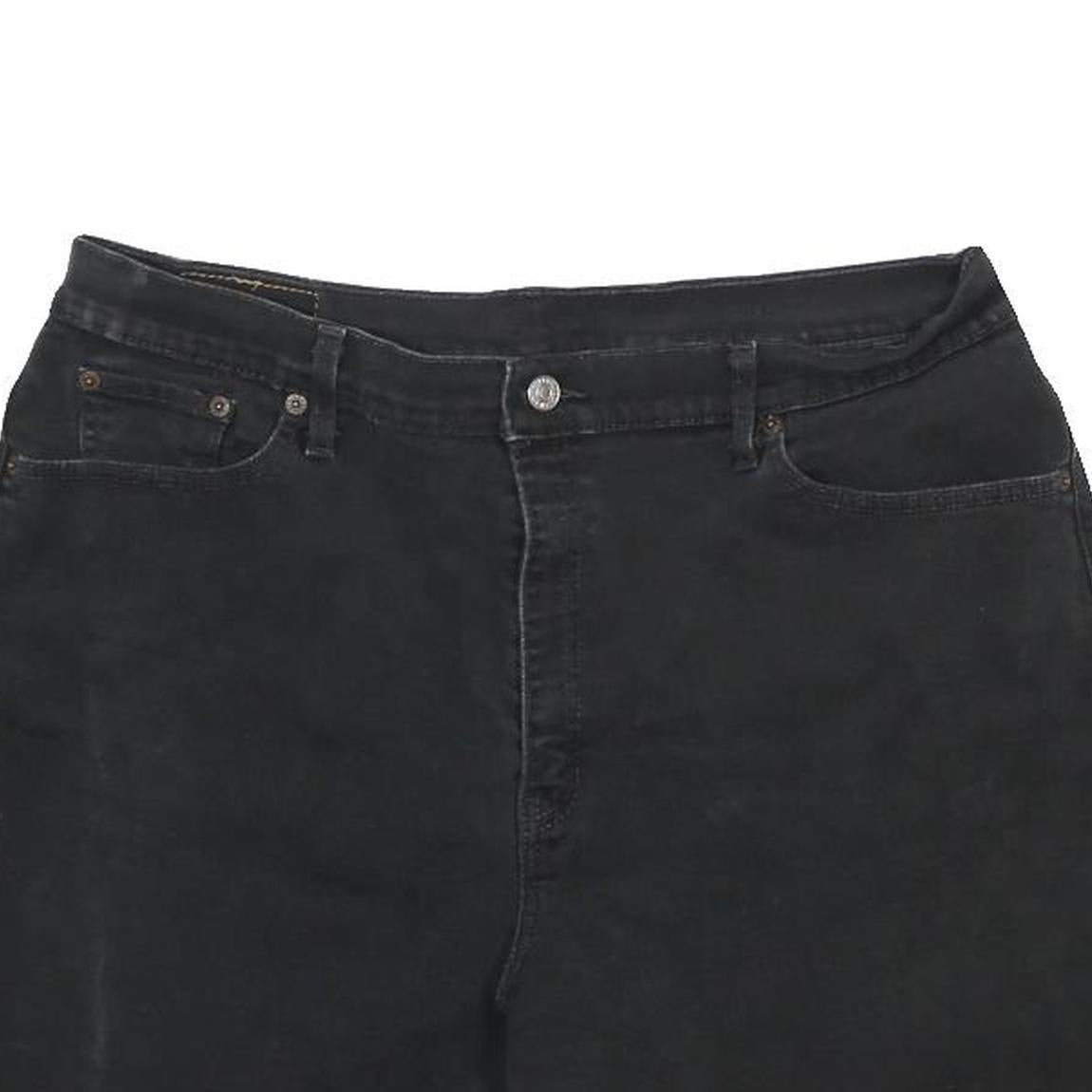 LEVI'S Womens Shorts Black Casual Cut-Off Denim L W34 Frayed Hem