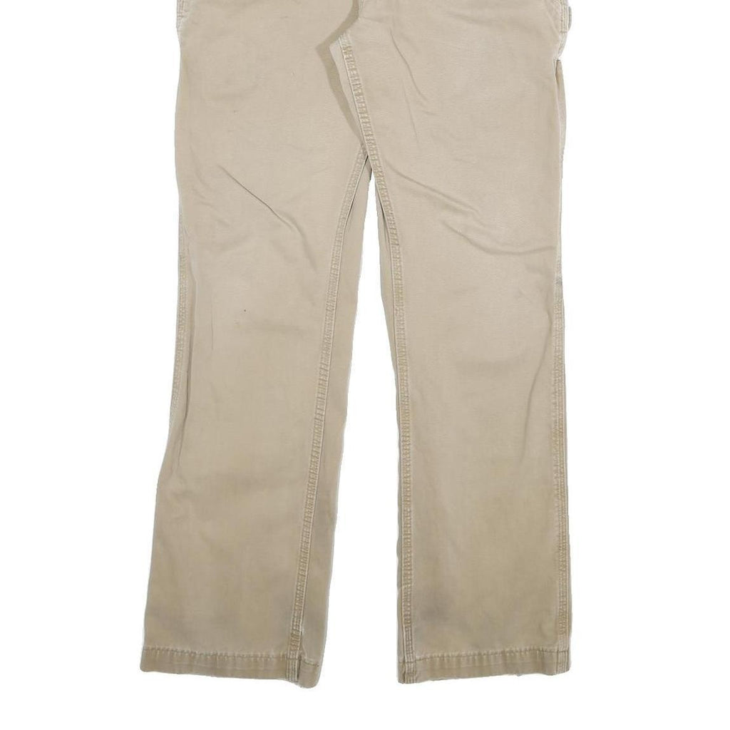 CARHARTT Mens Jeans Beige Regular Straight Cotton Blend W31 L32 Durable Workwear