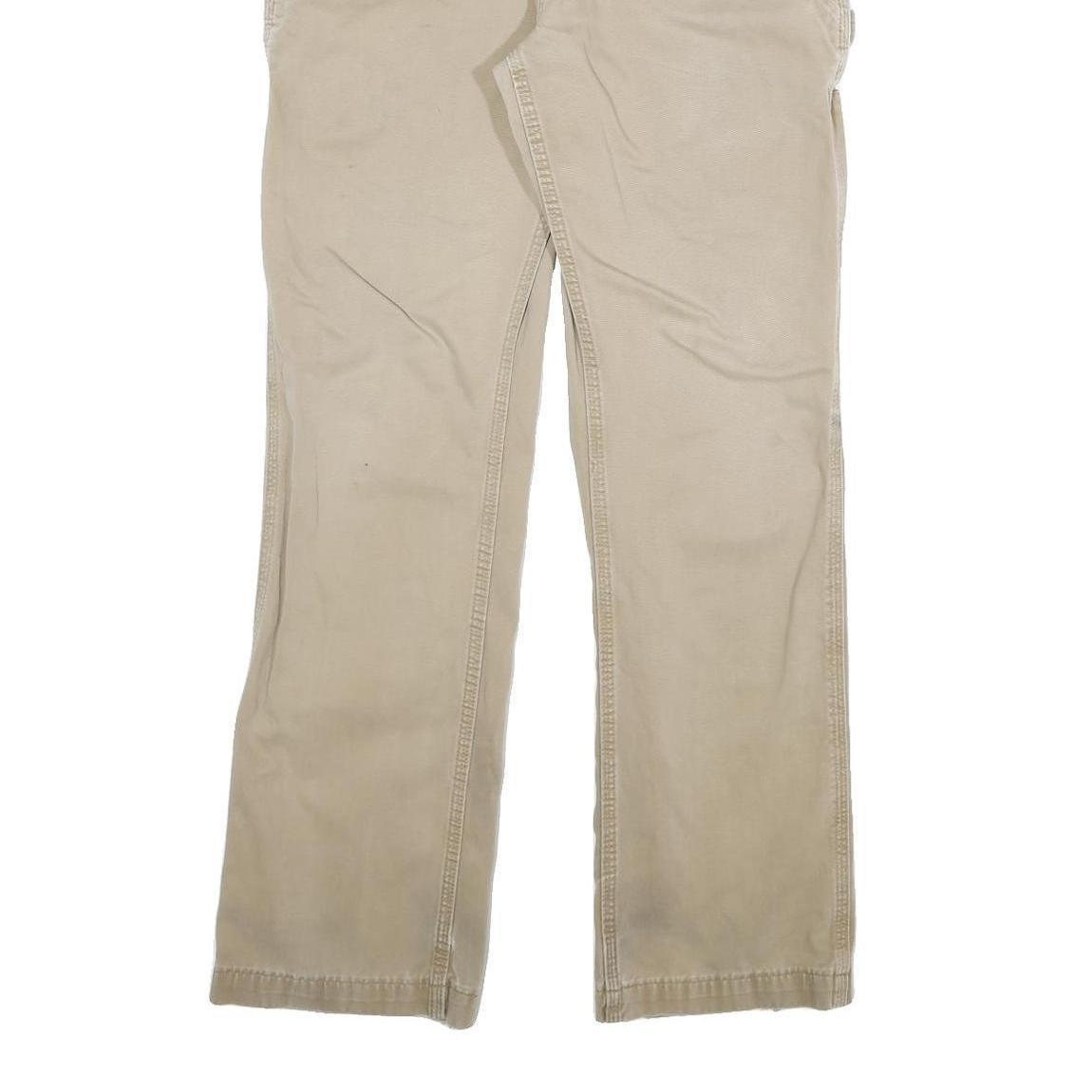 CARHARTT Mens Jeans Beige Regular Straight Cotton Blend W31 L32 Durable Workwear