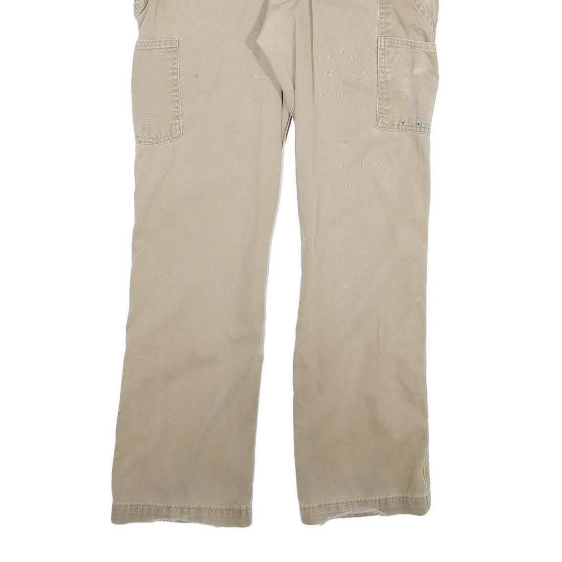 CARHARTT Mens Jeans Beige Regular Straight Cotton Blend W31 L32 Durable Workwear