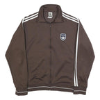 ADIDAS World Cup 2006 Hamburg Mens Brown & White Track Jacket L Polyester Zip