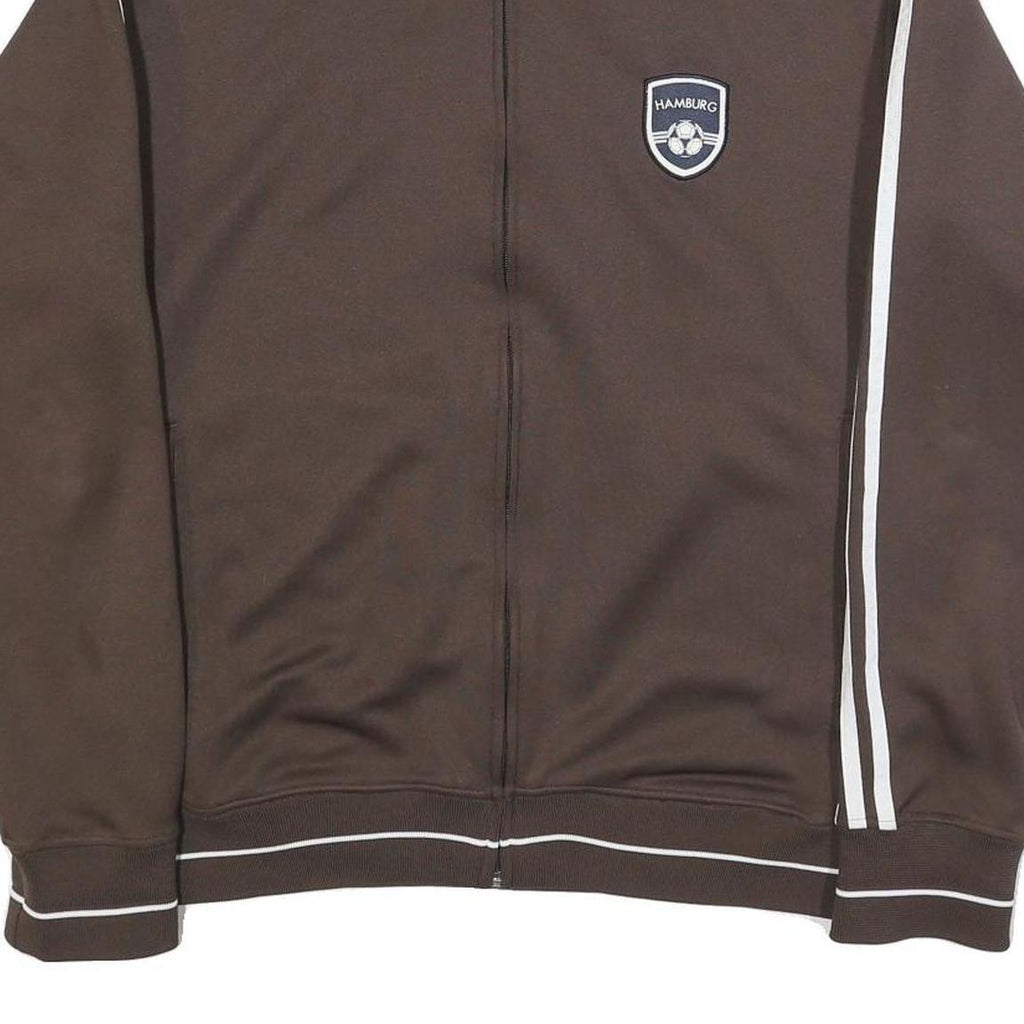 ADIDAS World Cup 2006 Hamburg Mens Brown & White Track Jacket L Polyester Zip