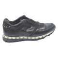 VALENTINO GARAVANI Mens Black Leather Trainers UK 7.5 Studded Casual Fashion