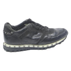 VALENTINO GARAVANI Mens Black Leather Trainers UK 7.5 Studded Casual Fashion