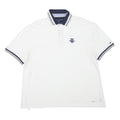 TOMMY HILFIGER Mens White Polo Shirt XL Cotton Blend Basic Logo Embroidered