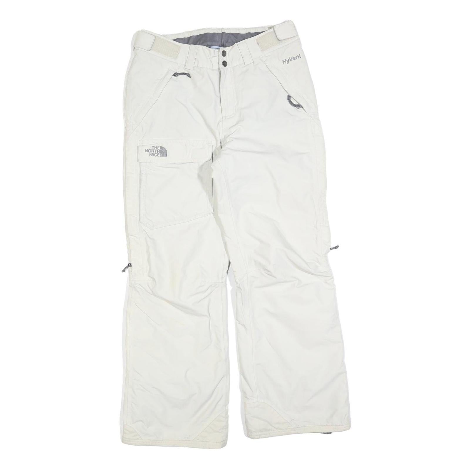 THE NORTH FACE Womens Polyester Blend White Regular Fit Trousers W30 L28 Outdoor