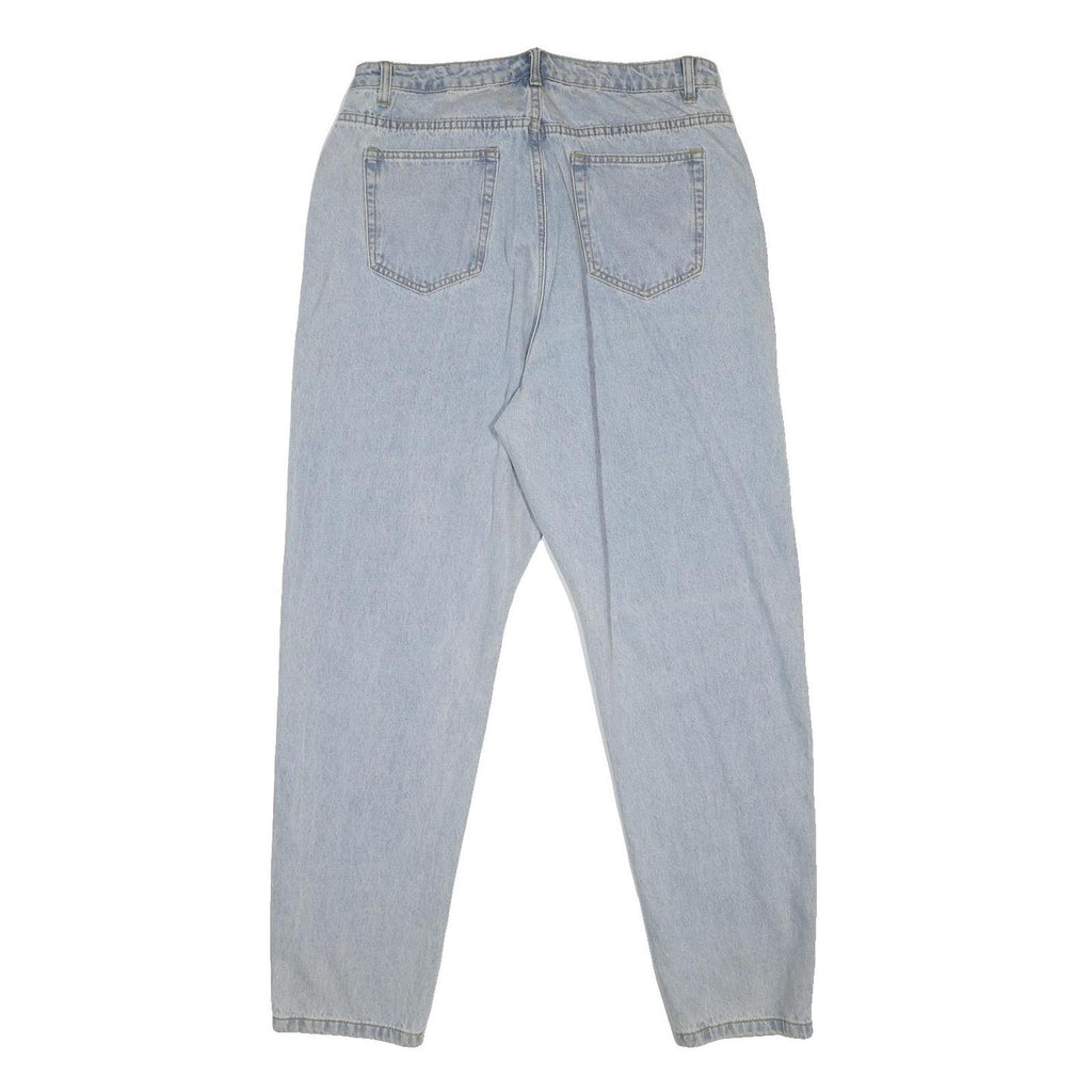 RIOT Womens Jeans Blue Regular Straight Denim Light W35 L30 Casual Cotton Style