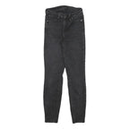 GUESS Womens Slim Black Denim Jeans W23 L26 Stretch Cotton Blend Zip Fastening