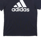 ADIDAS Mens Black Graphic T-Shirt L Short Sleeve Crew Neck Cotton Logo
