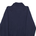 KLIMA WOOL Mens Navy Blue Wool Blend Zip Jacket L Plain Classic Fit