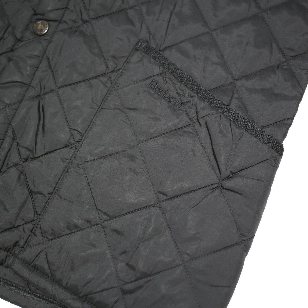BARBOUR Girls Black Quilted Jacket 12-13Y Polyester Blend Button Closure Warm
