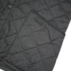 BARBOUR Girls Black Quilted Jacket 12-13Y Polyester Blend Button Closure Warm