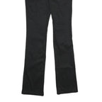 DICKIES Womens Black Regular Fit Straight Leg Trousers W24 L32 Cotton Blend Zip