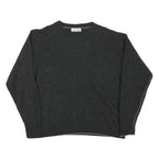 LACOSTE Mens Charcoal Plain Wool Jumper Crew Neck Basic Knit XS