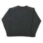 LACOSTE Mens Charcoal Plain Wool Jumper Crew Neck Basic Knit XS