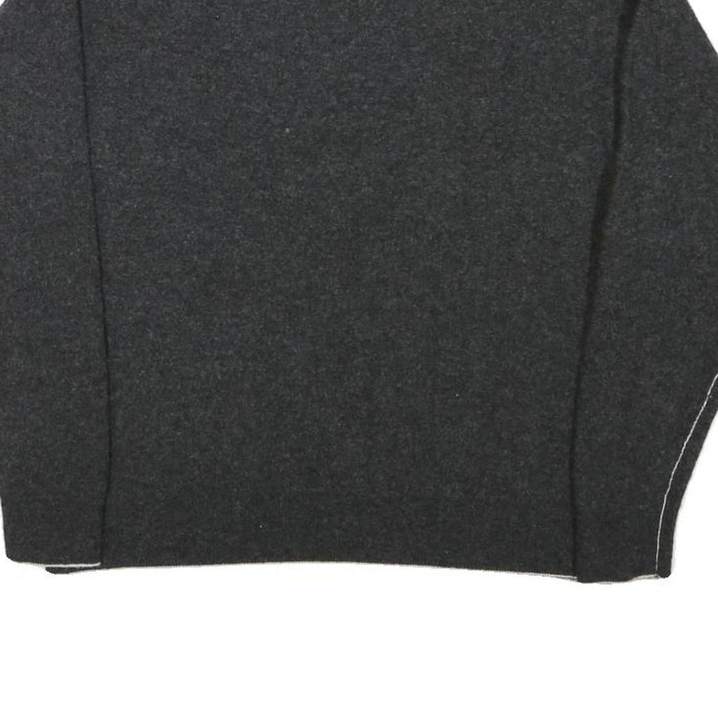 LACOSTE Mens Charcoal Plain Wool Jumper Crew Neck Basic Knit XS