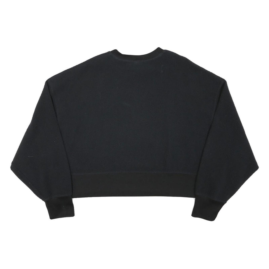 NIKE Womens Black Plain Crew Neck Basic Knit S Jumper Lightweight Comfort