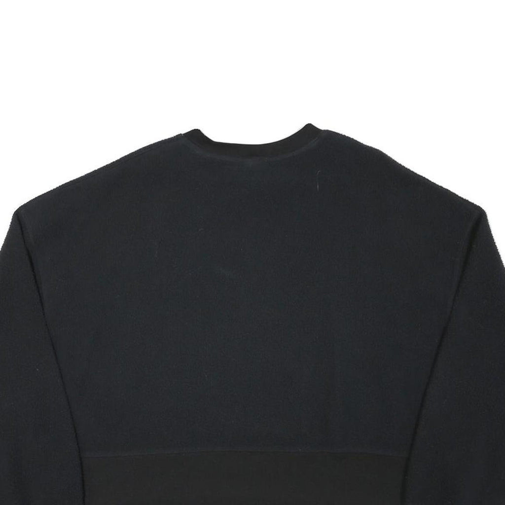 NIKE Womens Black Plain Crew Neck Basic Knit S Jumper Lightweight Comfort