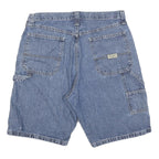 WRANGLER Mens Denim Blue Casual L W33 Shorts Cotton Blend Relaxed Fit