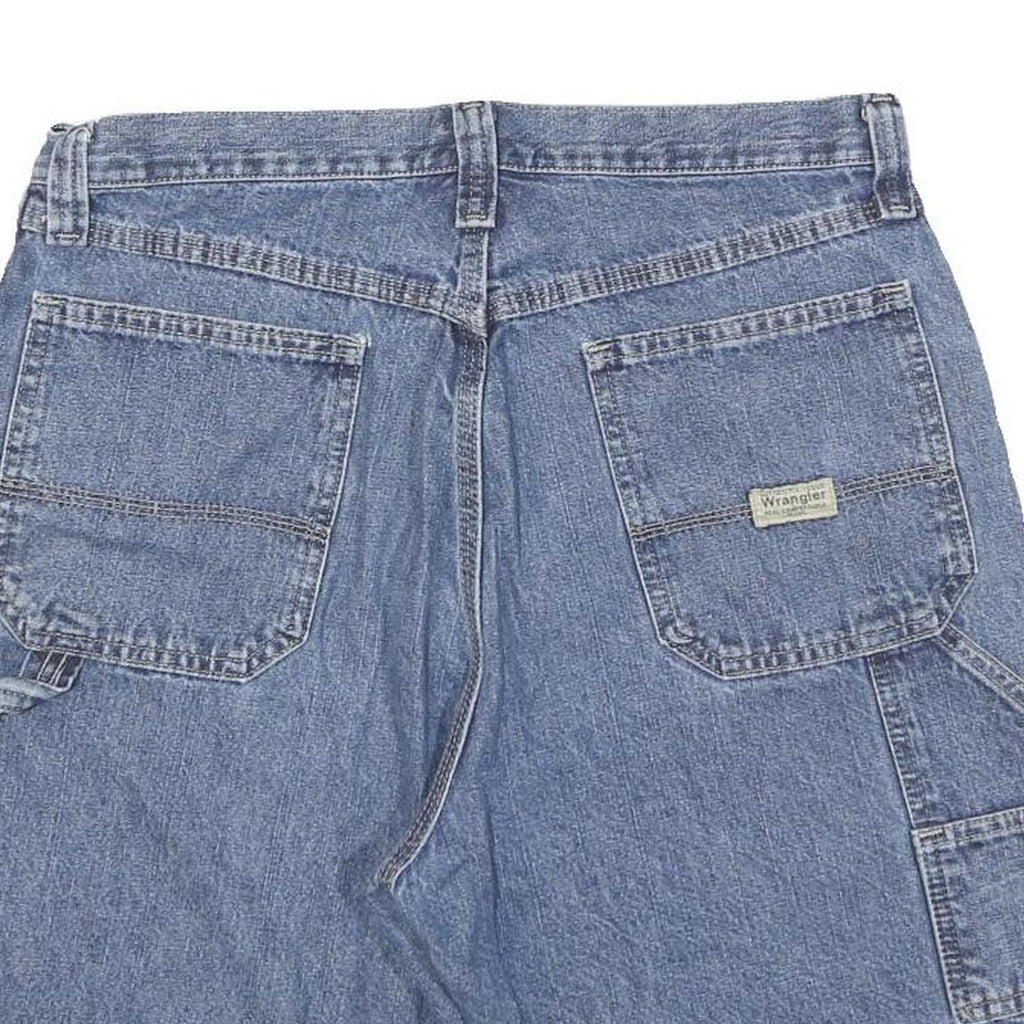 WRANGLER Mens Denim Blue Casual L W33 Shorts Cotton Blend Relaxed Fit