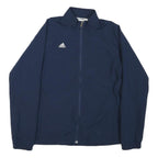 ADIDAS Womens Navy Blue Jacket UK 14 Polyester Blend Plain Zip Casual Sportswear