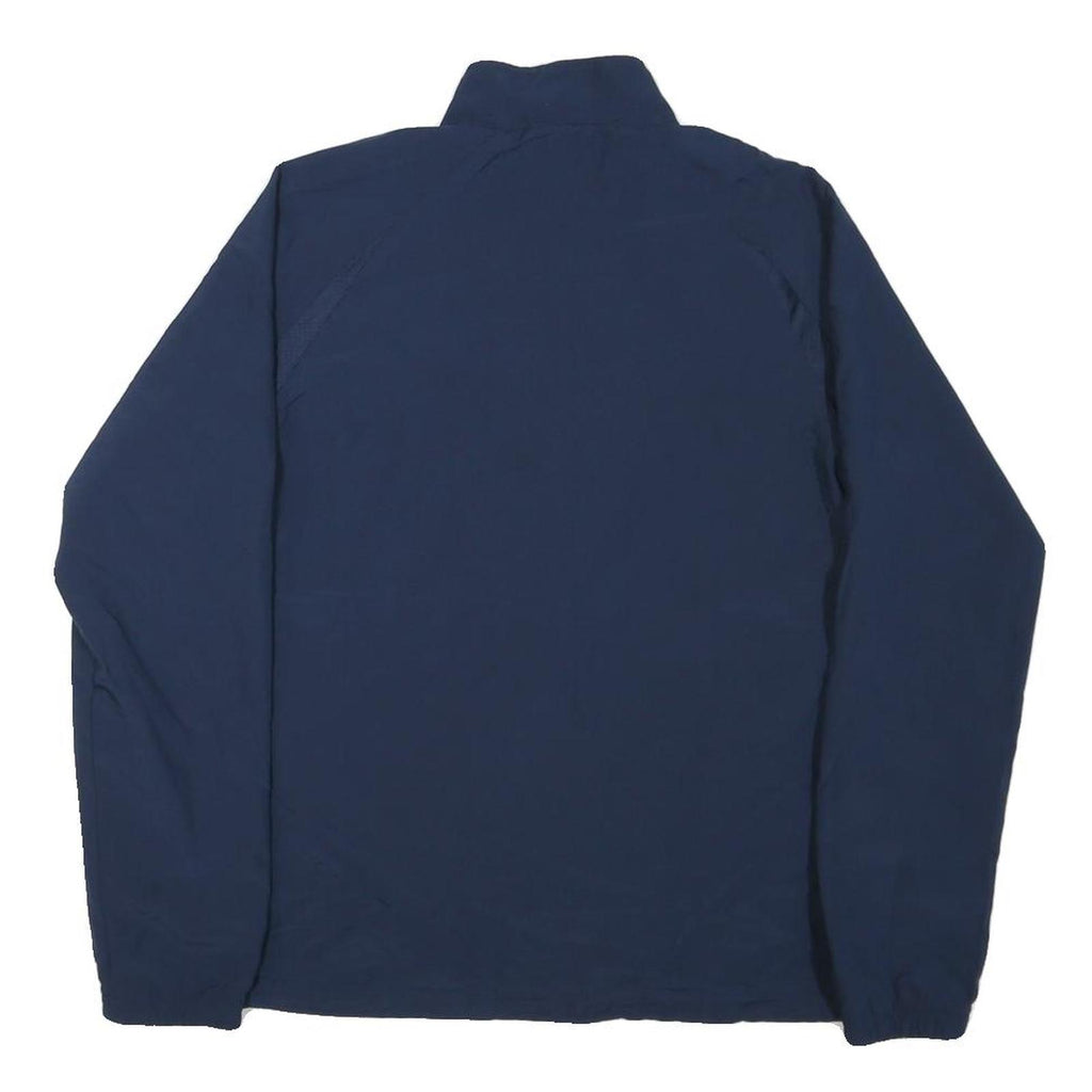 ADIDAS Womens Navy Blue Jacket UK 14 Polyester Blend Plain Zip Casual Sportswear