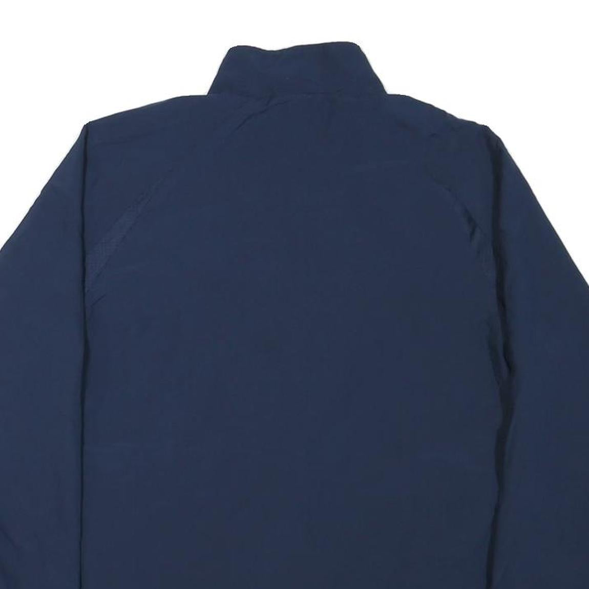 ADIDAS Womens Navy Blue Jacket UK 14 Polyester Blend Plain Zip Casual Sportswear