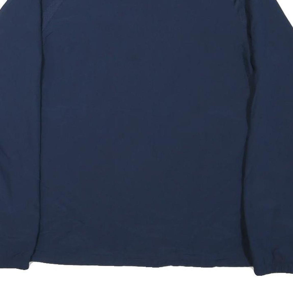ADIDAS Womens Navy Blue Jacket UK 14 Polyester Blend Plain Zip Casual Sportswear