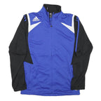 ADIDAS Womens Blue & Black Zip Jacket XL Polyester Blend Sportswear