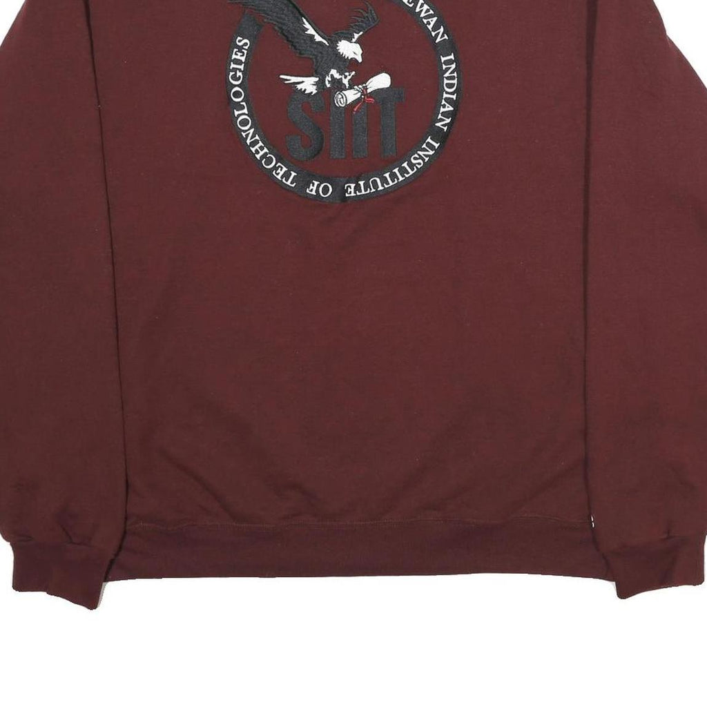 CHAMPION Mens Maroon Saskatchewan Indian Institute Sweatshirt Crew Neck XL