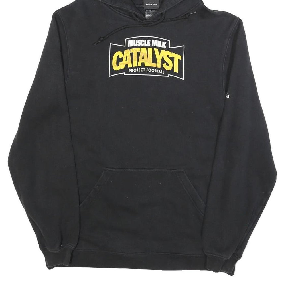 ADIDAS Mens Black Muscle Milk Catalyst Pullover Hoodie M Sports Sweatshirt
