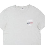 TOMMY JEANS Mens Grey Graphic T-Shirt XL Short Sleeve Crew Neck Cotton Blend