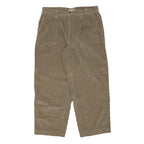 CLAIBORNE Mens Cotton Blend Beige Relaxed Straight Trousers W34 L27 Casual