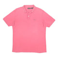 FILA Mens Pink Short Sleeve Plain L Polo Shirt Cotton Casual Summer
