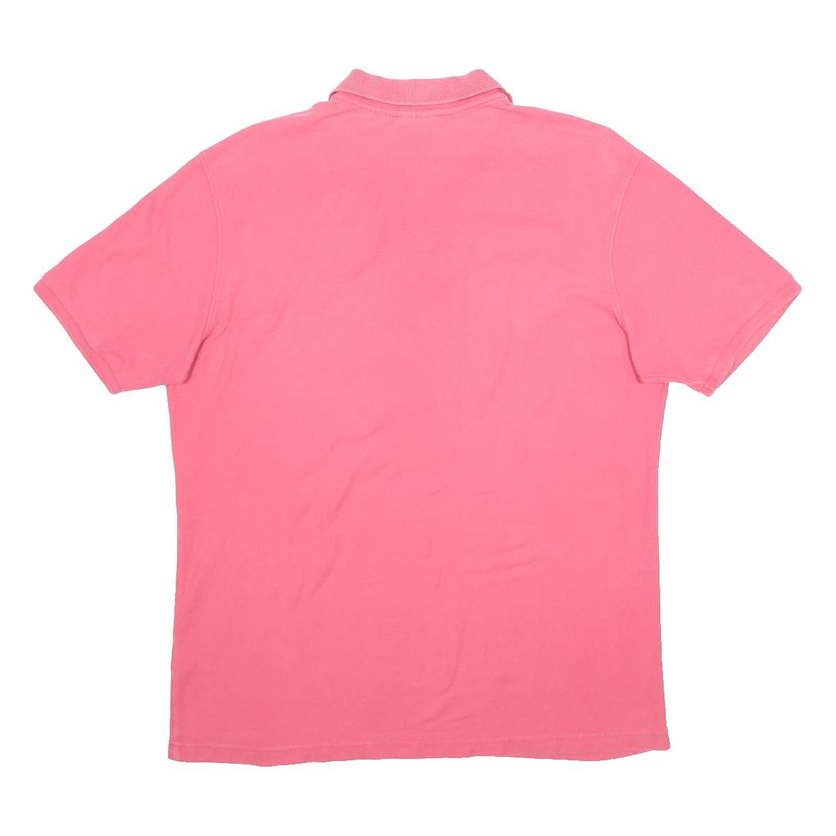 FILA Mens Pink Short Sleeve Plain L Polo Shirt Cotton Casual Summer