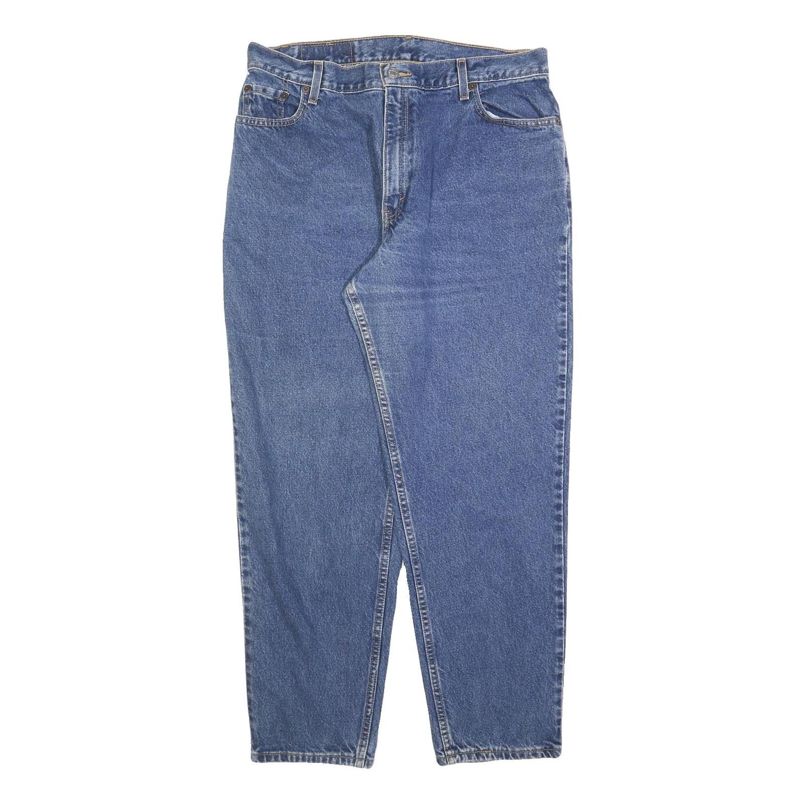LEVI'S 550 Tapered Womens Jeans Blue Denim Relaxed Fit W34 L29 Classic Cotton