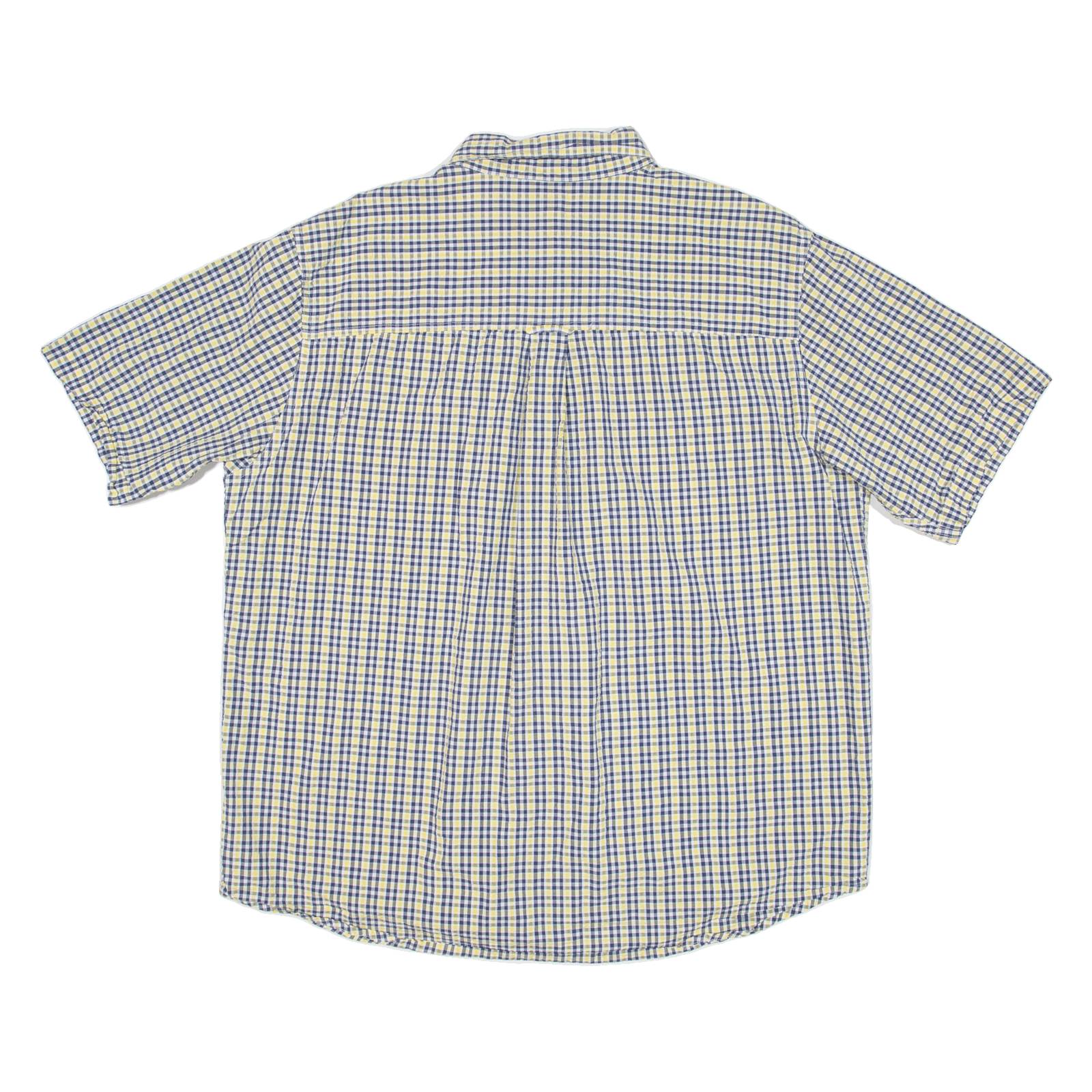 CHAPS Mens Shirt Yellow Check XL