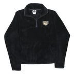 NHL Womens Black Polyester Zip-Up Jacket L Fleece Plain Ducks Embroidered